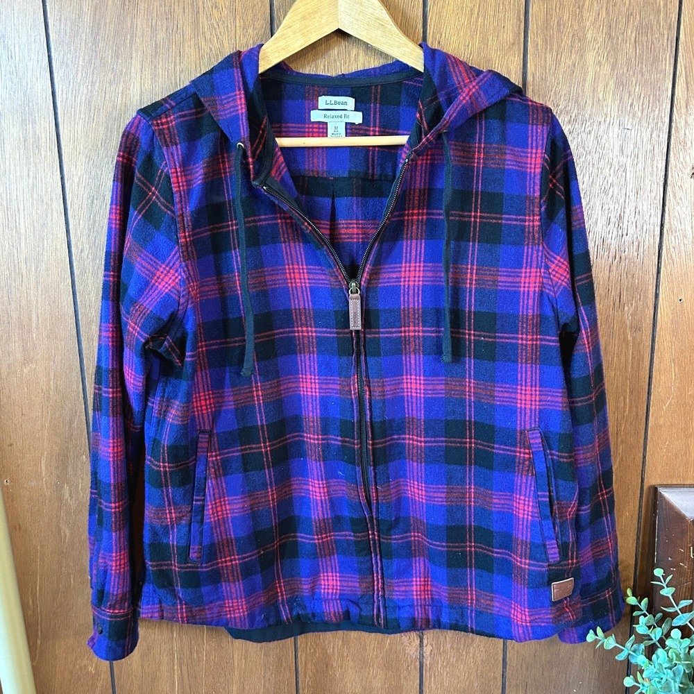 L.L. Bean Red and Blue Plaid Jacket